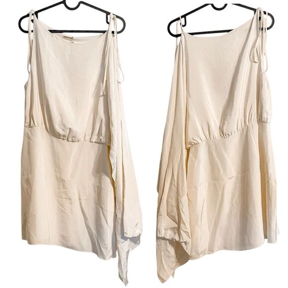 Alexis Wesley Silk Mini Dress in Crème M - Picture 3 of 6
